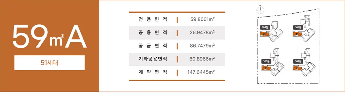 59A타입 세대수입니다